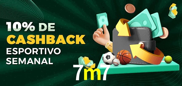 10% de bônus de cashback na 7m7
